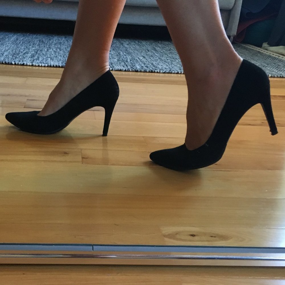 Black Suede 2.5 inches High Heels
